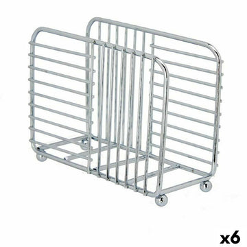 Napkin holder Kinvara Silver Metal 14,5 x 11,5 x 6,5 cm (6 Units)