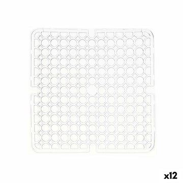 Non-slip Mat Kinvara Transparent Plastic 28 x 0,1 x 28 cm 28,5 x 0,1 x 28 cm Sink (12 Units)