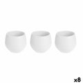 Set of pots Ibergarden White Plastic 6,2 x 6,2 x 6,6 cm 7,5 x 7 x 25 cm 25 x 7 x 8 cm (8 Units)