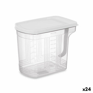 Food Preservation Container Kinvara Grey Transparent 2,5 L 20,5 x 17 x 13 cm (24 Units)