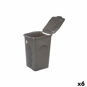 Laundry basket Stefanplast Anthracite Plastic 50 L 37 x 56 x 39 cm 37 x 56 x 38,5 cm (6 Units)