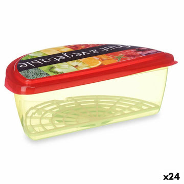 Lunch box Leknes Multicolour Plastic 1,2 L Fruits and vegetables (24 Units)