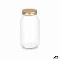 Jar Vivalto Transparent Golden 950 ml (12 Units)