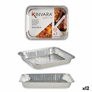Set of trays Kinvara 12 Units 3 Pieces