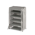 Shoe Rack Kipit Black Grey Cloth 50 x 32 x 88 cm