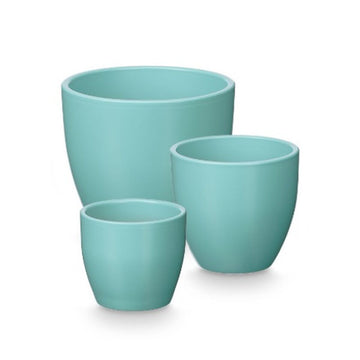 Set of pots Ibergarden Turquoise Clay Ø 14 cm Ø 22 cm Ø 17 cm 3 Pieces