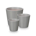 Set of pots Ibergarden Grey Clay Ø 14 cm Ø 22 cm Ø 17 cm 3 Pieces
