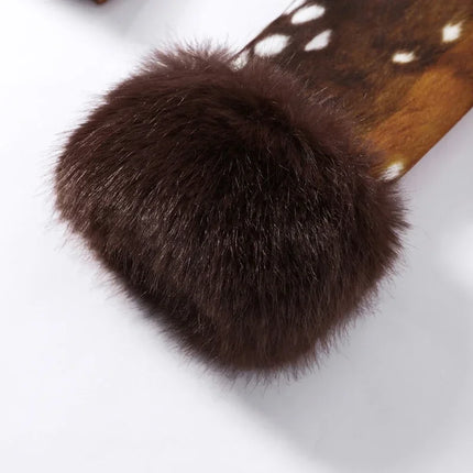 Women's Leopard Print Fur Jacket