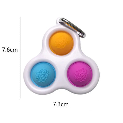 2-Piece Bubble Music Keychain Fidget Set
