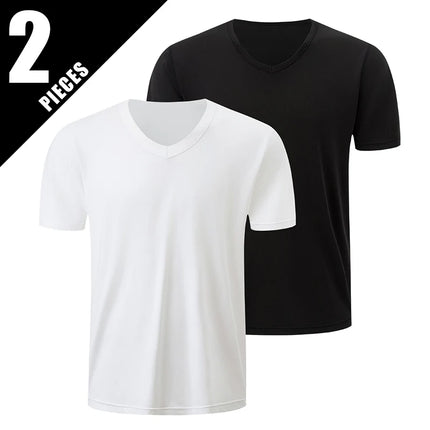 Men's Solid Color V-Neck T-Shirt