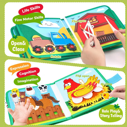 Farm Animal Montessori Busy Book for Toddlers