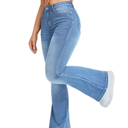 High-Waist Wide-Leg Denim Pants