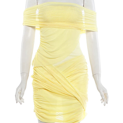 Sheer Backless Bodycon Mini Dress