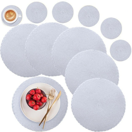 Round Woven Placemat Set