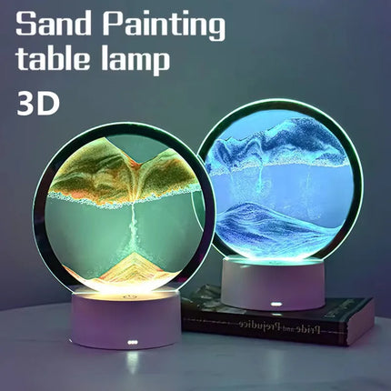 3D Flowing Sand Night Light