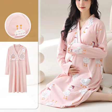 Cotton Maternity Nursing Nightdress