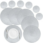 6Pcs 34CM Sliver / 6 Mats 6 Coaster