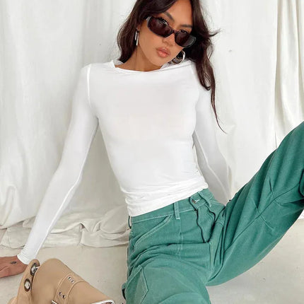 Women's Long Sleeve Crop Top