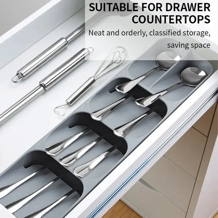 Multi-Purpose Cutlery Storage Tray