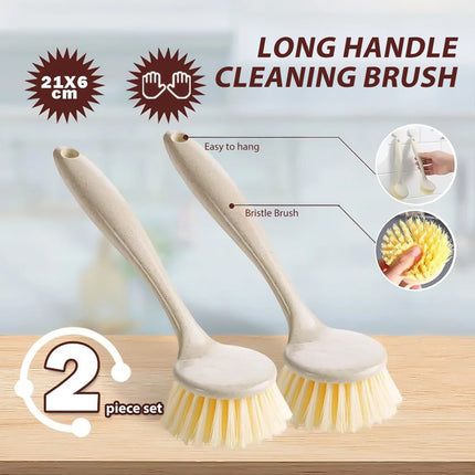 Long-Handle Dishwashing Brush Set
