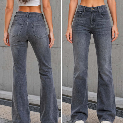 Vintage Washed Flare Jeans