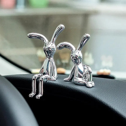 Long-Eared Rabbit Decorative Figurine Set
