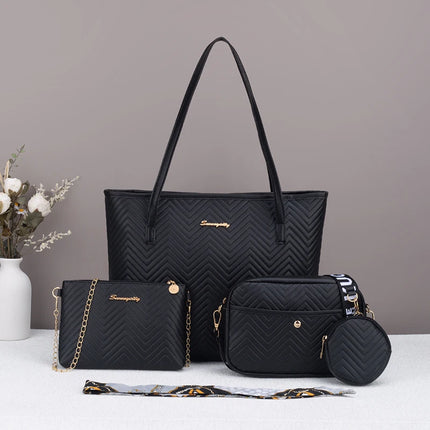 Wave Pattern Tote Bag Set