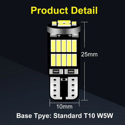 T10 White LED Car Bulbs