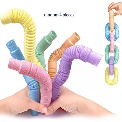 4-Pack Mini Pop Tube Fidget Toys