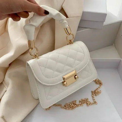 Rhomboid Chain Crossbody Bag