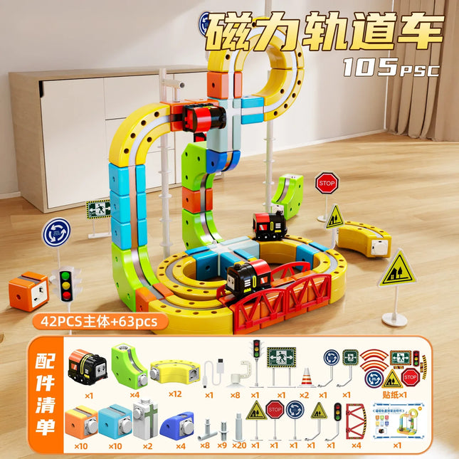Magnetic Anti-Gravity Electric Train Track Set for Kids