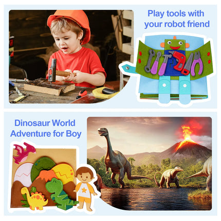 Montessori Busy Book for Toddlers with Life Skills Activities