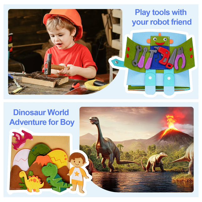 Montessori Busy Book for Toddlers with Life Skills Activities
