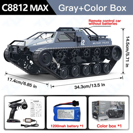 LED Tracked RC Tank Toy