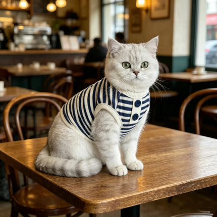 Striped Knitted Pet Vest