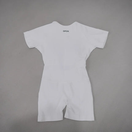 Women's Short-Sleeve Open-Back Yoga Jumpsuit