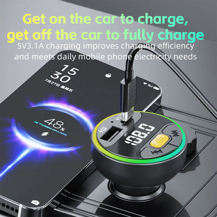Bluetooth FM Transmitter with USB-C Charger