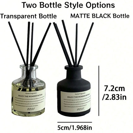 50ml Flameless Home Fragrance Room Flameless Freesia Jasmine Fragrance Oil with Reed Diffuser Stick Home Room Air Freshener Deco