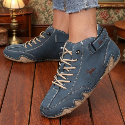 Women's Leather High-Top Shoes