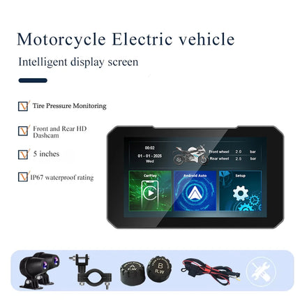 5-Inch Motorcycle GPS Navigation Screen