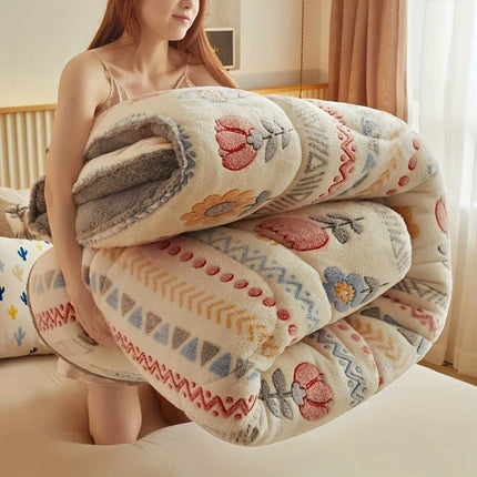 Thick Flannel Fleece Winter Quilt