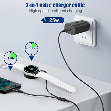 2-in-1 Smartwatch Charging Cable