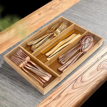 Bamboo Cutlery Drawer Organizer