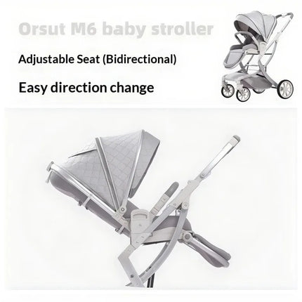 High-Landscape Reversible Baby Stroller