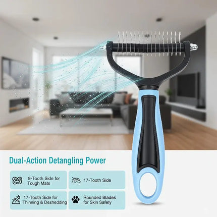2-in-1 Pet Deshedding Brush