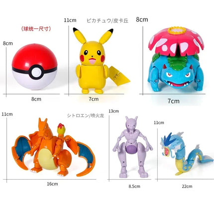 Transforming Pokeball Figure Toy