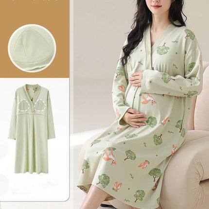 Cotton Maternity Nursing Nightdress