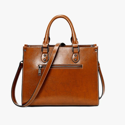 Leather Tote Shoulder Bag