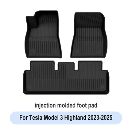 Car Floor Mats for Tesla Model 3 Y 2019-2025 Car Four Seasons Waterproof Non-slip Floor Mat NEW TPE Special Car Accessories
