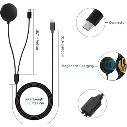 2-in-1 Smartwatch Charging Cable